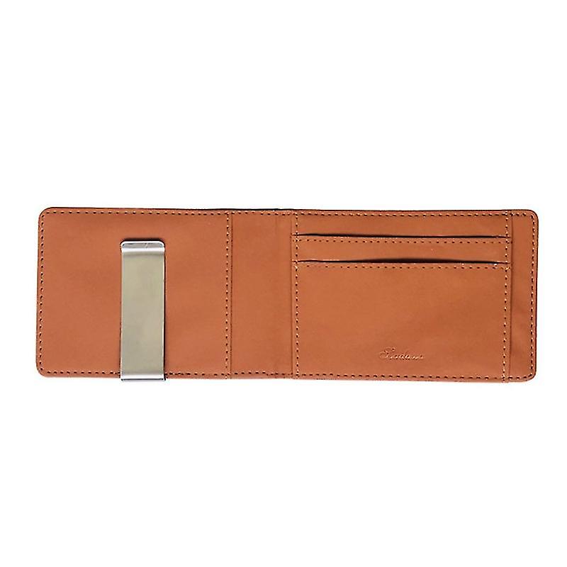 Men Slim Bifold Wallet Money Clip Business Pu Leather Cash Id Consegna Veloce