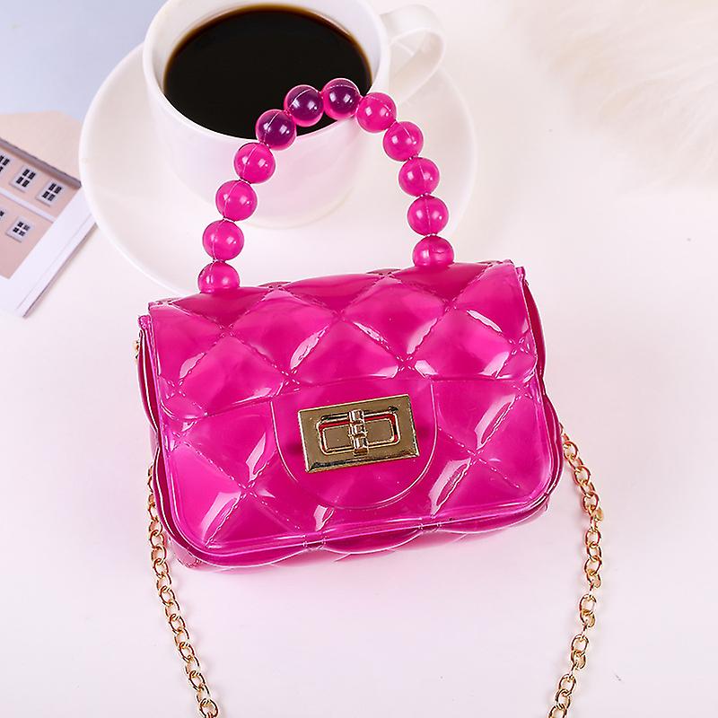 Borsa in gelatina per donna borsa perla diagonale portatile borsa a tracolla a catena Shopping Online