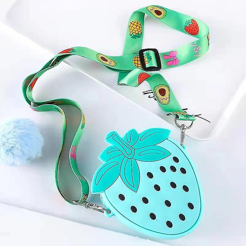 Borsa a tracolla alla fragola con borsa di stoccaggio per il trucco a tracolla staccabile Presa