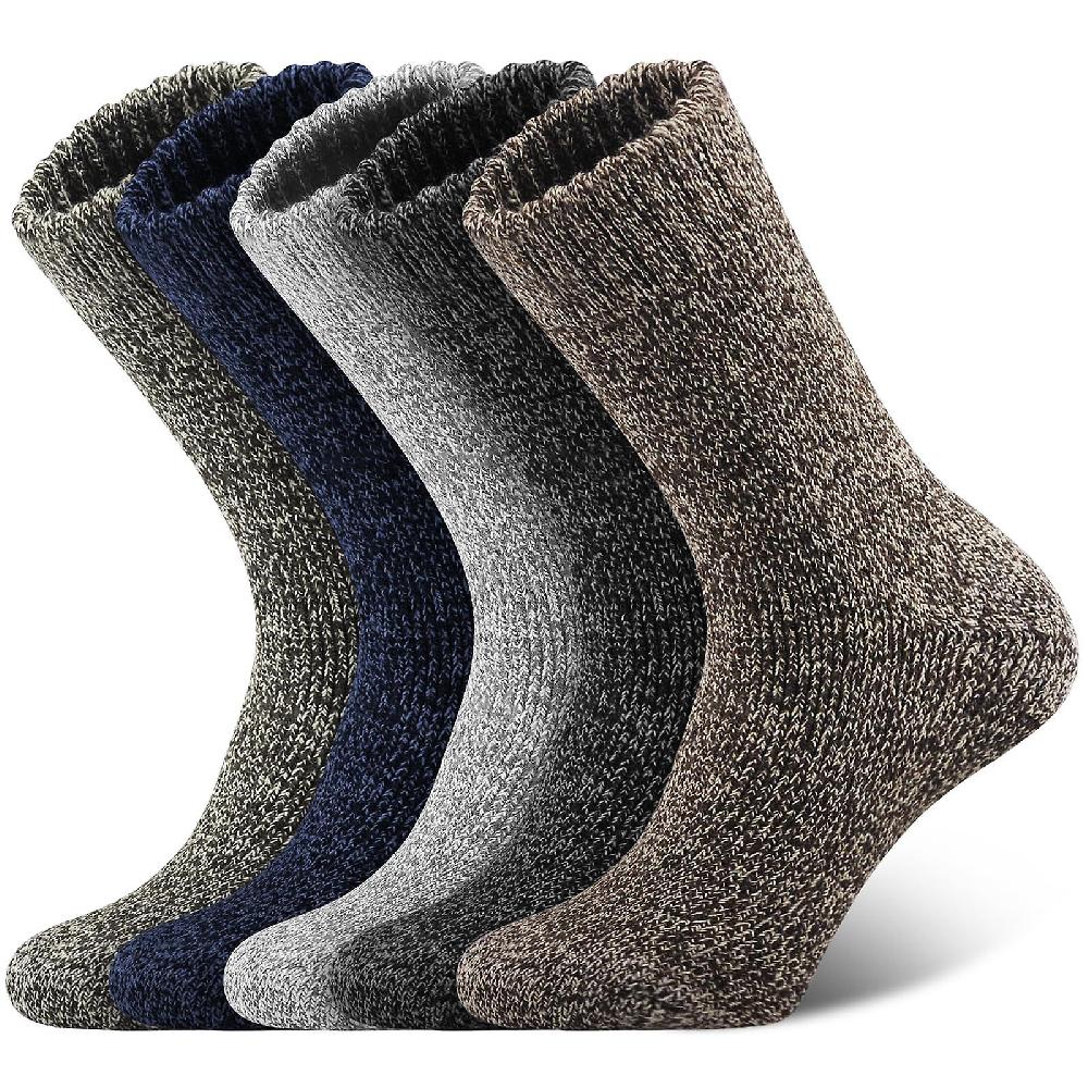 Mens Thermal Socks Merino Wool Socks 5 Pairs Extra Warm Winter Boot Socks (40-47)C Italia