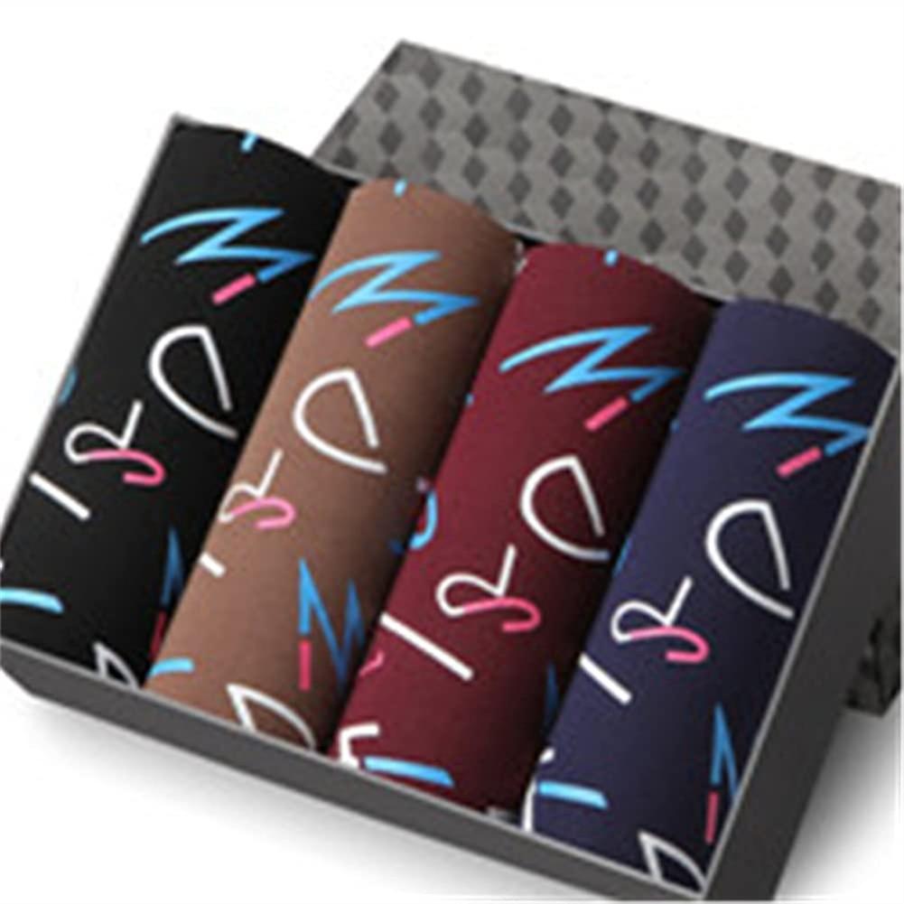 4 Pieces Men's Underwear Boxers Shorts Thin Panties (Color : 03 Size : XXL(58 68KG)) Consegna Veloce