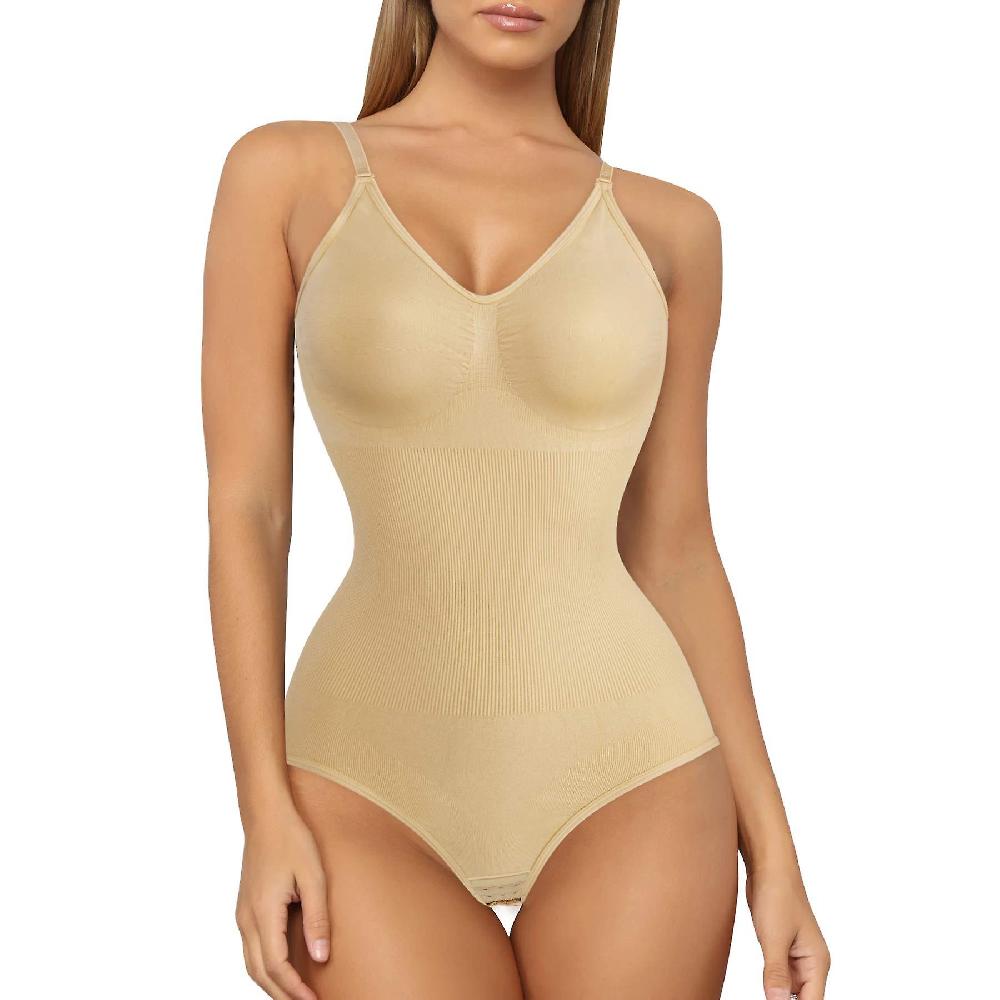 Women Slimming Bodysuits Shapewear Tops Tummy Control Body Shaper Spaghetti Strap Camisole Leotards Bodycon Jumpsuit M/L Sottocosto