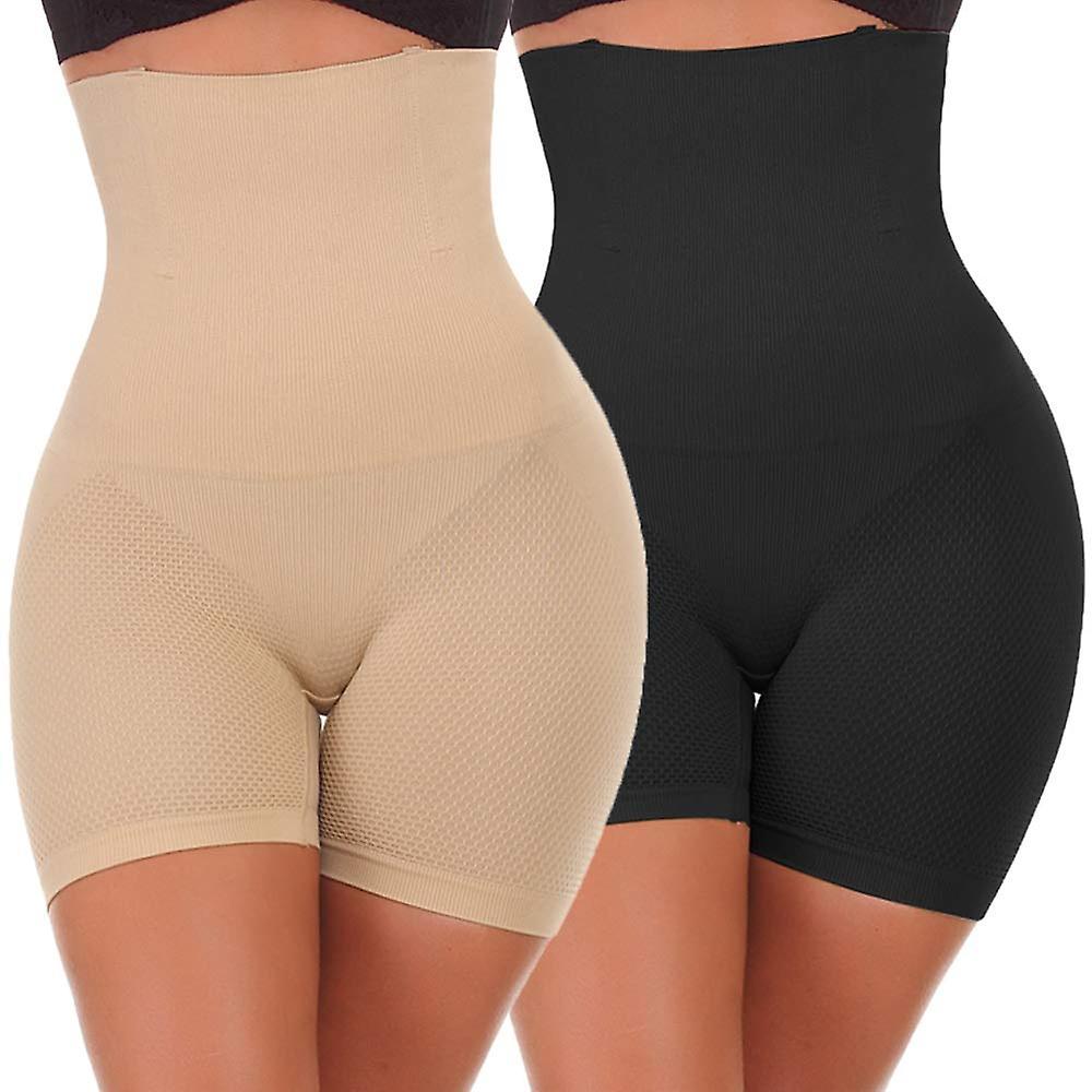 Women High-Waisted Tummy Control Bodyshaper Butt Lifter Boyshorts Control Knickers Slimming Briefs 2pcs XS/S Novità