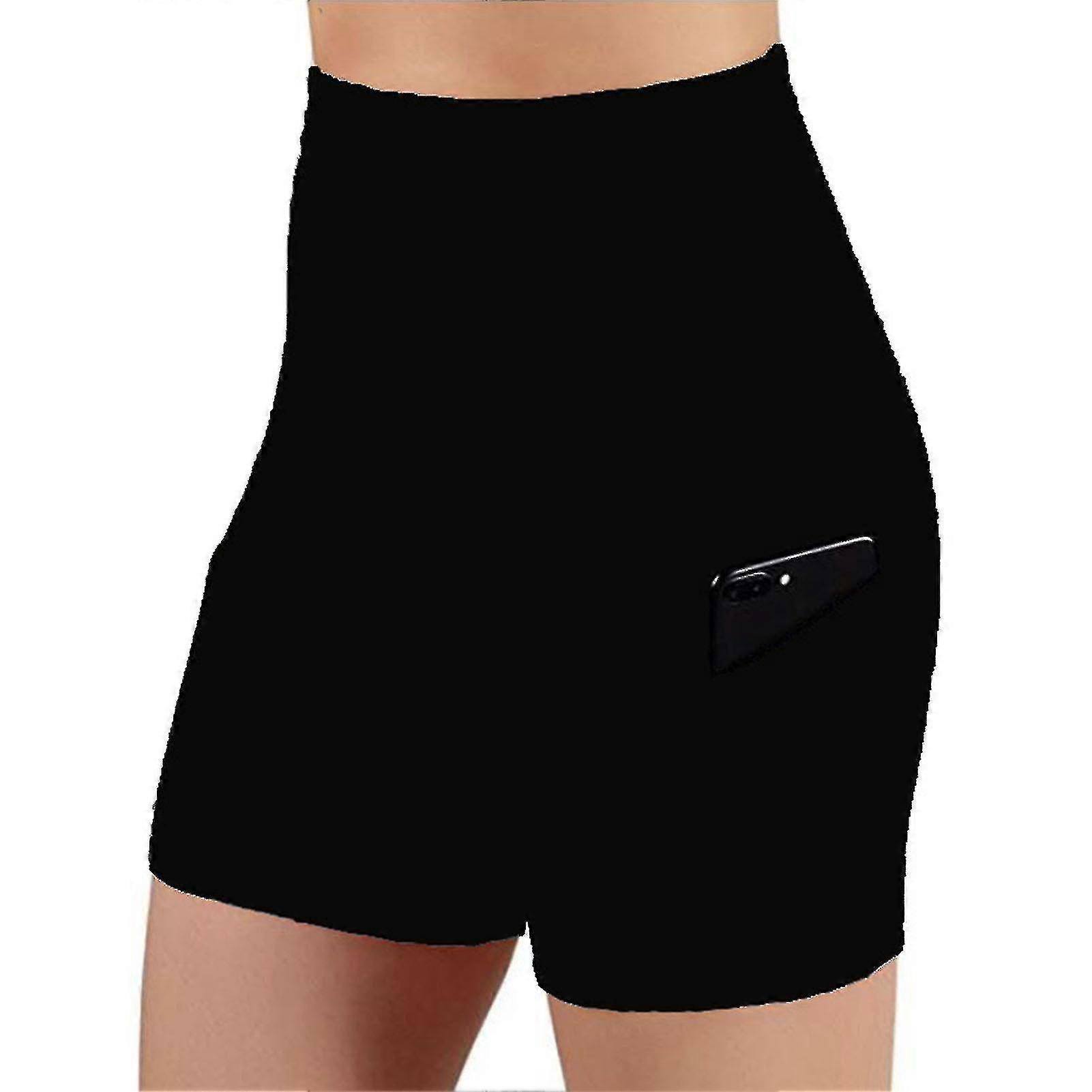 Women's High Waisted Bike Shorts With 2 Side Pockets Workout Running Shorts For Exercise Fitness Vendita Calda
