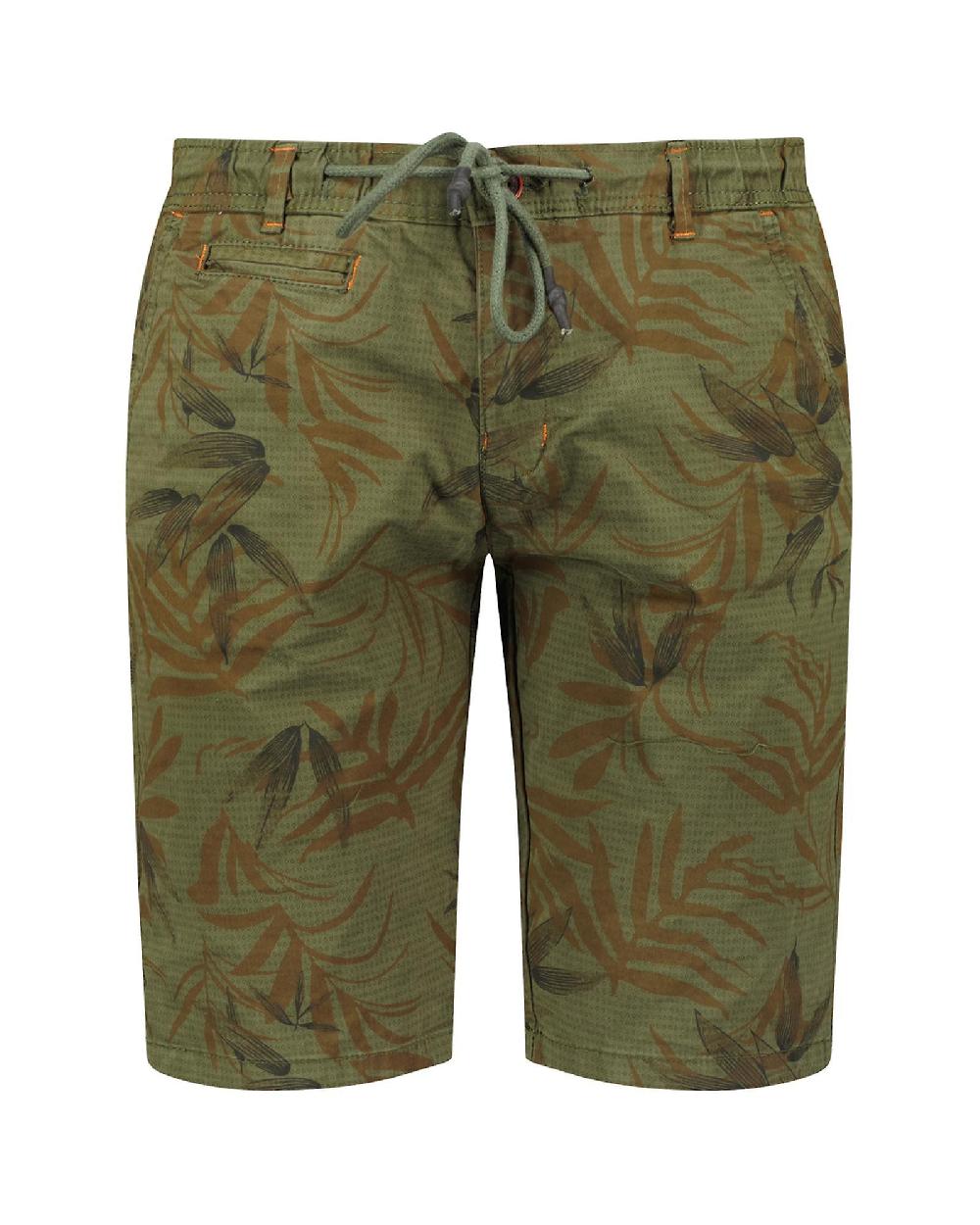 Geographical Norway Jungle Mens Green Casual Shorts Spedizione Gratuita