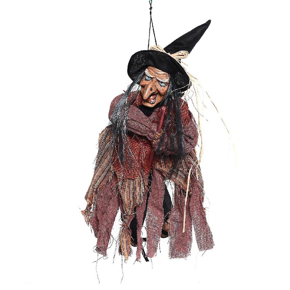 Halloween Witch Sound Activation Function Screaming Sounds Horror Atmosphere Voice Control Electric-props Haunted House Setting Ornament Hangin Moda