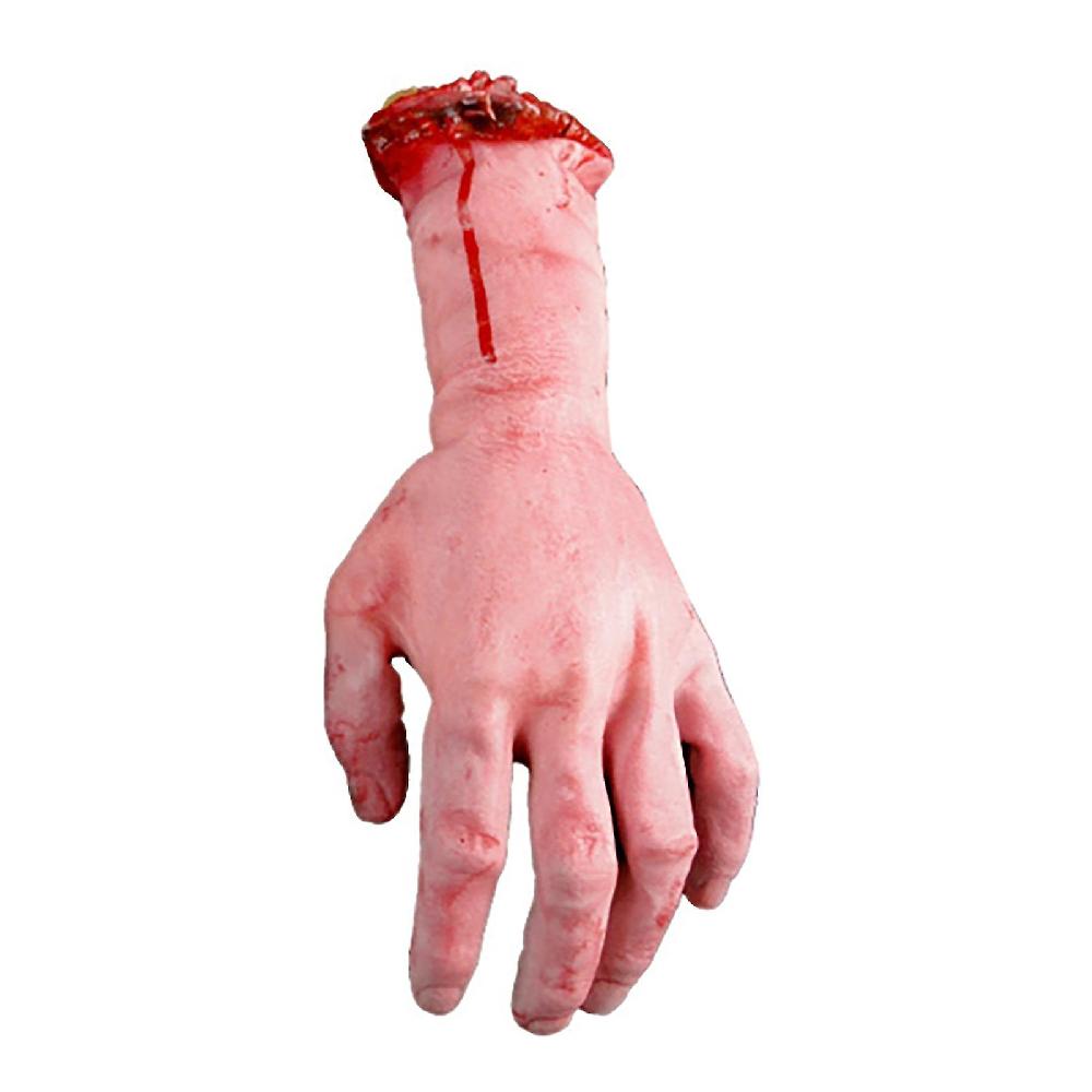 Vivid Human Arm Hand Bloody Dead Body Parts Haunted House Halloween Stage Props 2025