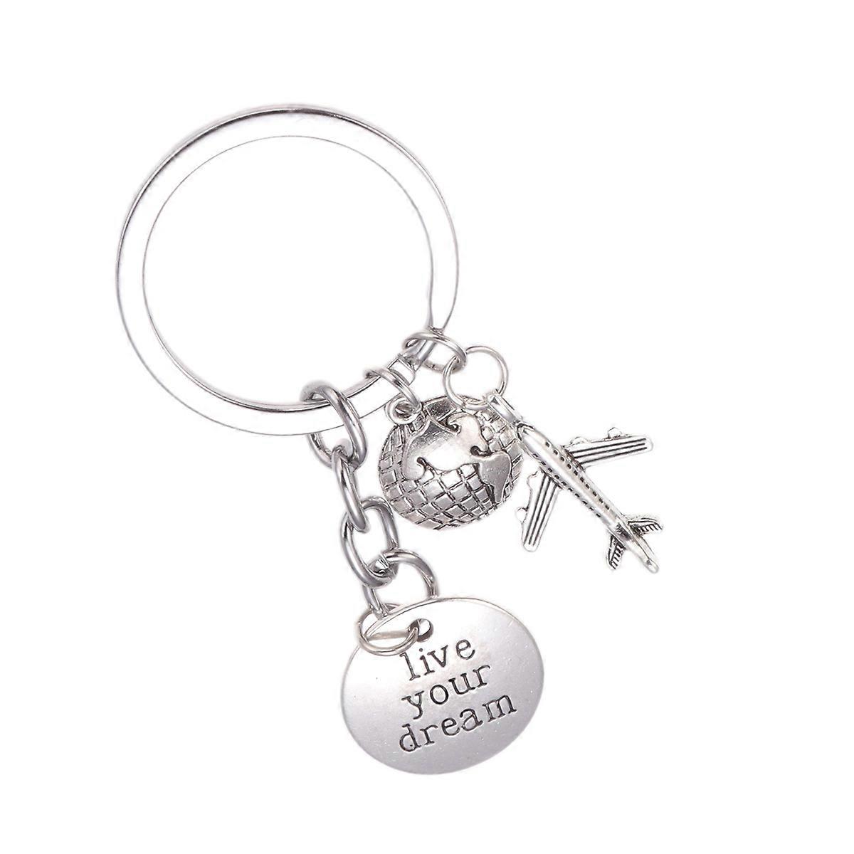 Exquisite Pilot Keychain Decorative Airplane Dream Keyring Key Chain Pendant for Women Men Kids Pezzi Unici