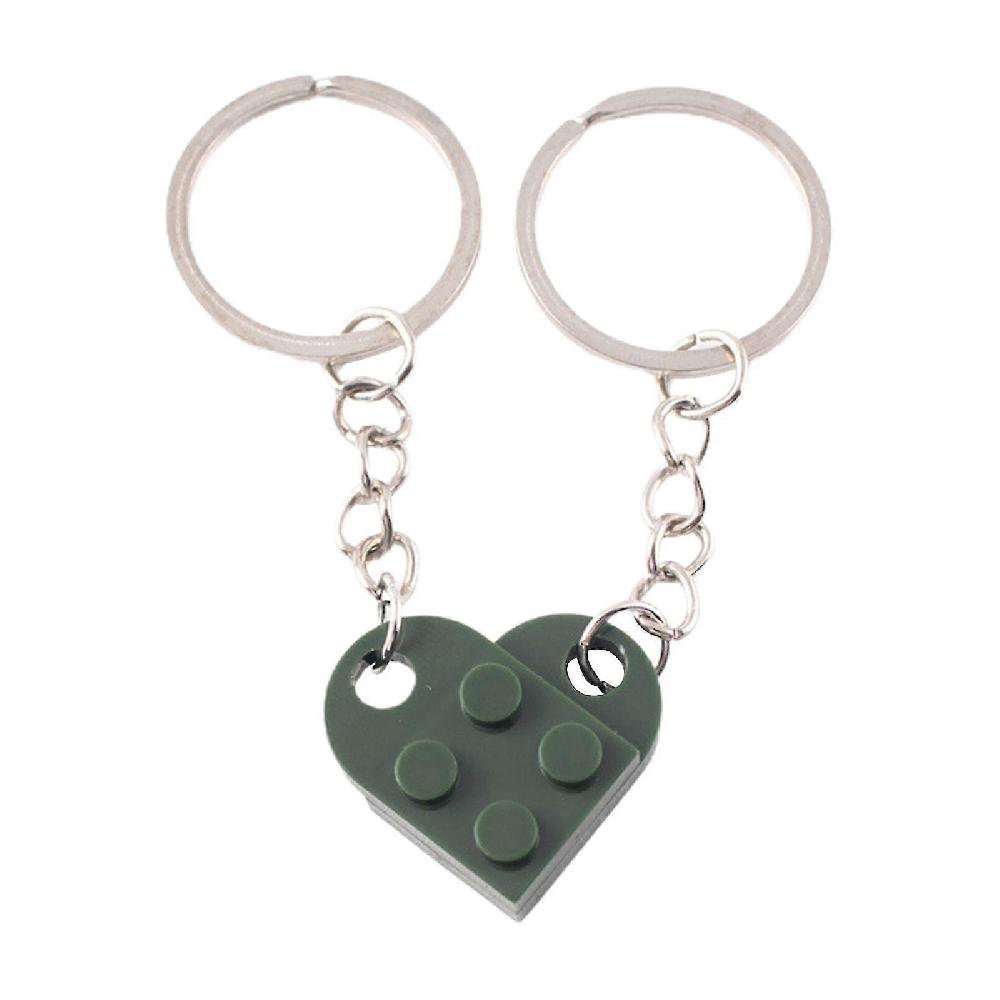 Set di portachiavi a cuore per coppie portachiavi a cuore in mattoni per San Valentino 100% nuovo Qualità Garantita
