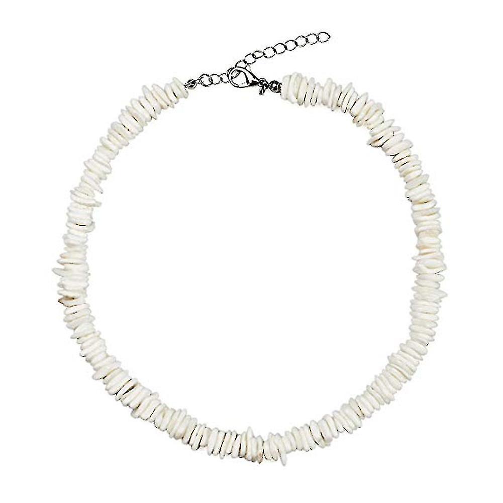 Shell Choker Collana regolabile Bianco Clam Chips Seashell Hawaiian Summer Beach Jewelry Fino Al -60%