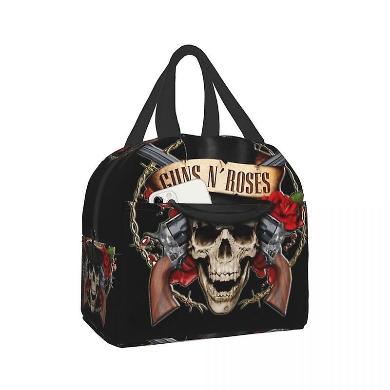 Guns N Roses borsa per il pranzo delle donne per bambini isolamento portatile impermeabile picnic coole bag per la colazione scuola riutilizzabile sacchetto per alimenti Lunch Boxes & Totes