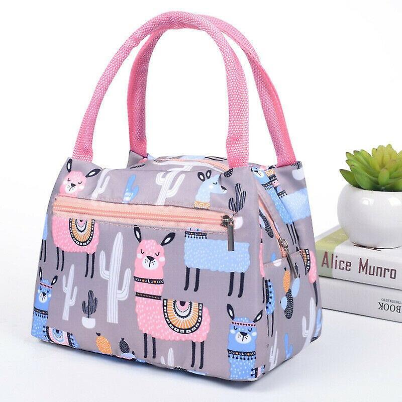 Pranzo al sacco da donna' s Portatile Bento Box Alpaca Cactus Unicorno Fenicottero Orso Isolato Termico Refrigeratore Trasportare Ufficio Custodia Borsa Pranzo Scatole e Totes