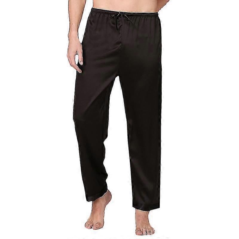 Uomo Seta Raso Pigiama Lungo Pantaloni Slip Coulisse Pigiama SleepWear Nightwear Pantaloni Tw 2025