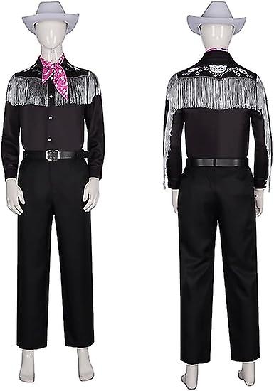 70s 80s Disco Outfits 2023 Movie Barb Costume Ken Cosplay Adult Sleeveless Camisole Camicia Pantaloni con cappello a cintura