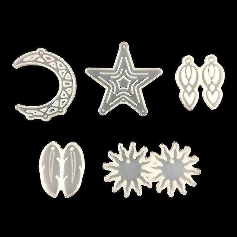 Dream Catcher Moon Sun Earrings Epoxy Resin Mold Eardrop Dangler Silicone Mould Nuova