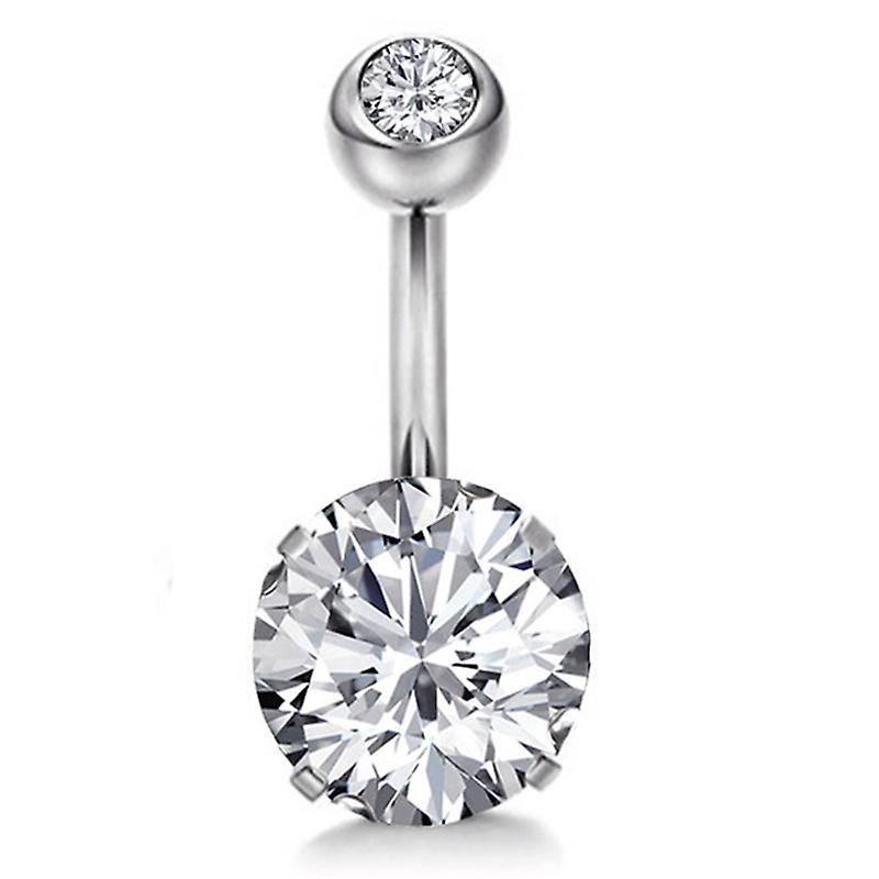 Belly Button Ring Crystal Rhinestone Jewelry Navel Bar Body Piercing Jewelry Vendita