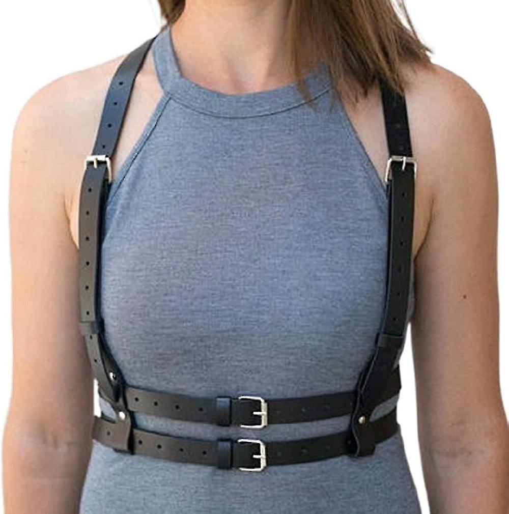Cintura con imbracatura in vita Punk catena per il corpo alla moda gioielli per il corpo regolabili Black Goth Rave Spedizione Gratuita