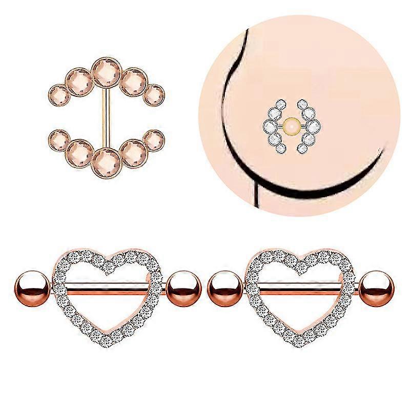 316l Stainless Steel Nipple Rings Heart Barbell Helix Screw Bar Nipple Piercing Studs For Women Sexy Body Jewelry Allergy Free Negozi Online