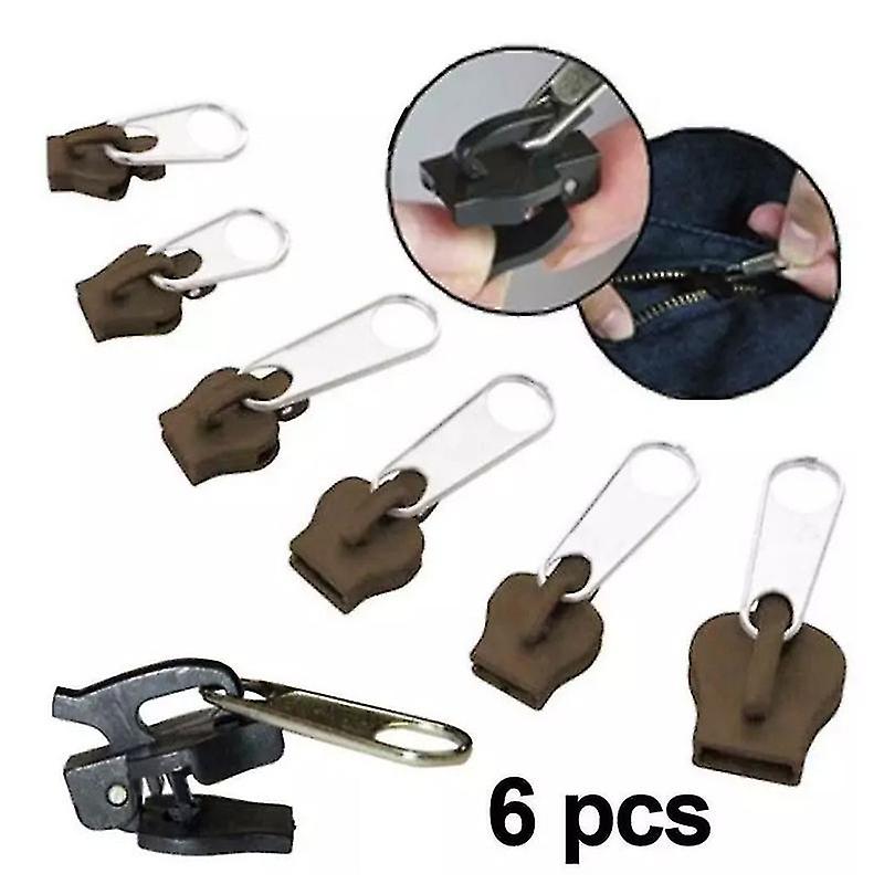 Estrattori con cerniera fissa in confezione da 6 pezzi - Riparazione del cursore della cerniera set di cerniere istantanee - Borsa di ricambio di salvataggio rimovibile