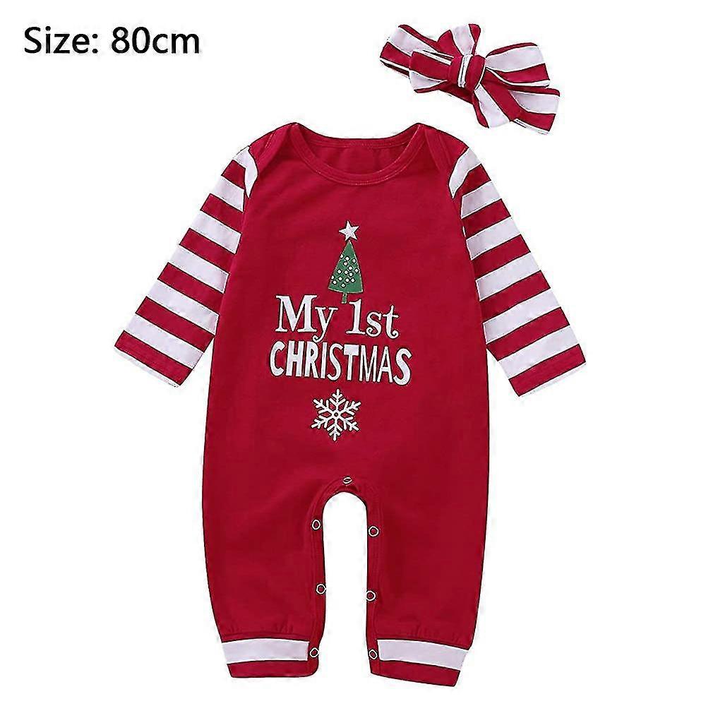 Newborn Baby Girls Boys Christmas Clothes Outfits My First Christmas Romper Infant Toddler Christmas Clothes Set Nuova