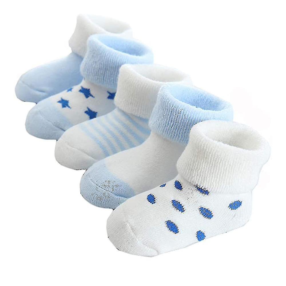 5 Pairs New Warm Baby Terry Socks Baby Socks Cartoon Baby Socks Cotton Newborn Children's Socks Prezzo di fabbrica