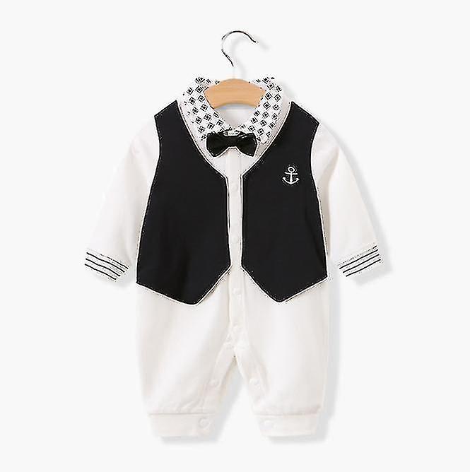 Baby Bodysuit Baby Bodysuit manica lunga neonato gentiluomo vestiti abbigliamento per bambini [spedizione gratuita] Grande vendita