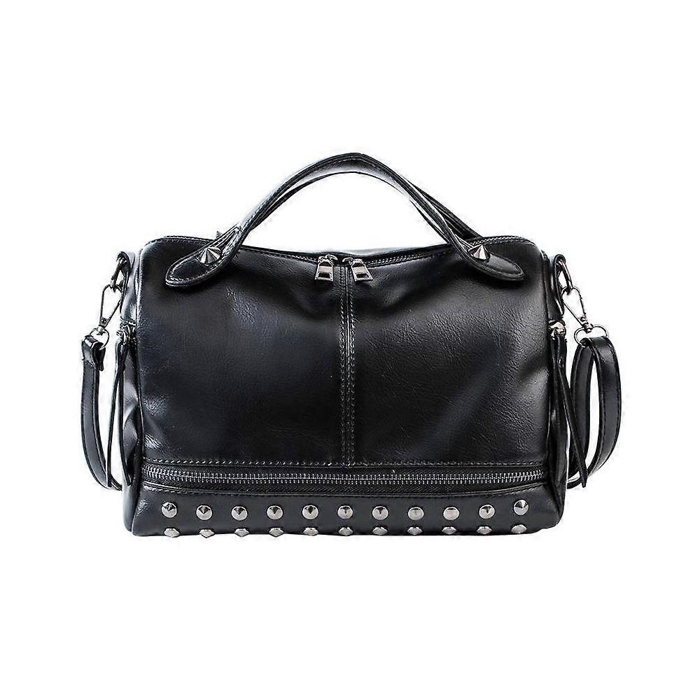 Fashion Crossbody Bag Rivet Handbag Creative Shoulder Bag for Women Ladies (Black) Offerta Anniversario