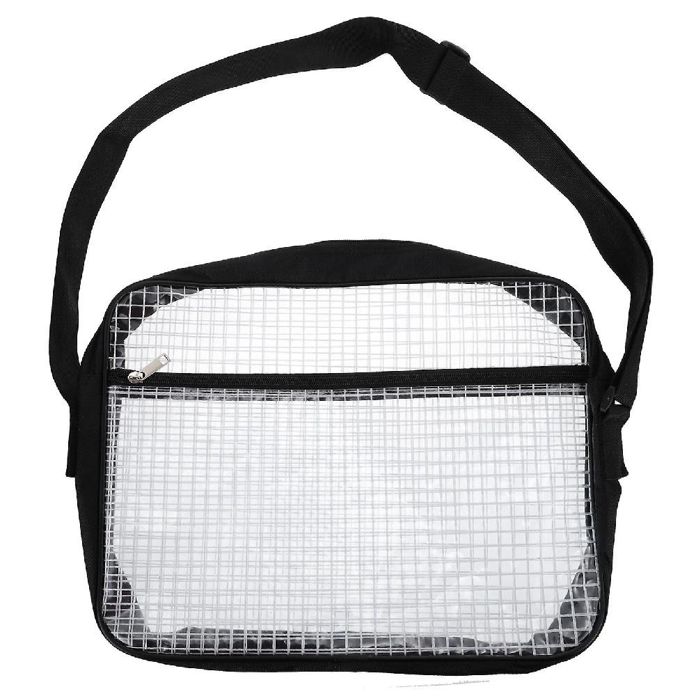 Cross Body Bag Transparent PVC Grid Bag Shoulder Pouch Anti-static Storage Bag Ritorno libero