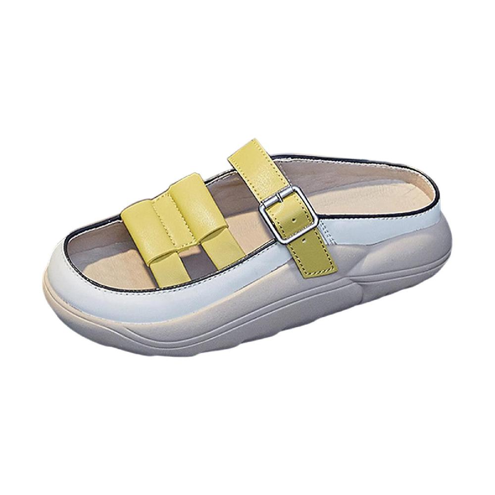 Women's Slide Sandals Waterproof Soft Slip On Flat Sandal Floor Slides Shoes 36 Yellow Fino al 65% di sconto