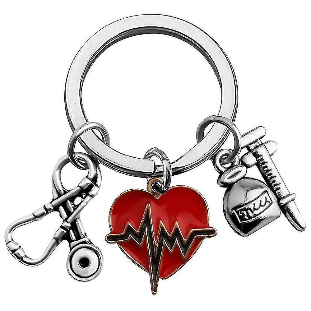Nurse Nurse Inspiratal Keychain Beat Charm Nurses Keychain Nurse Nurse Keychain Key Rings In vendita