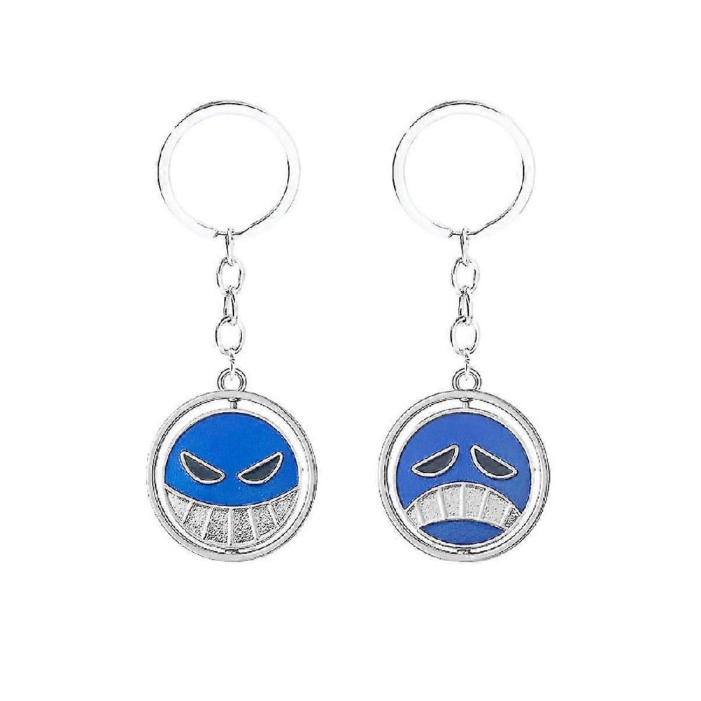 2pcs S Ace Turnable Anime Key Chain Key Ring Bag Pendant Keyring 2025