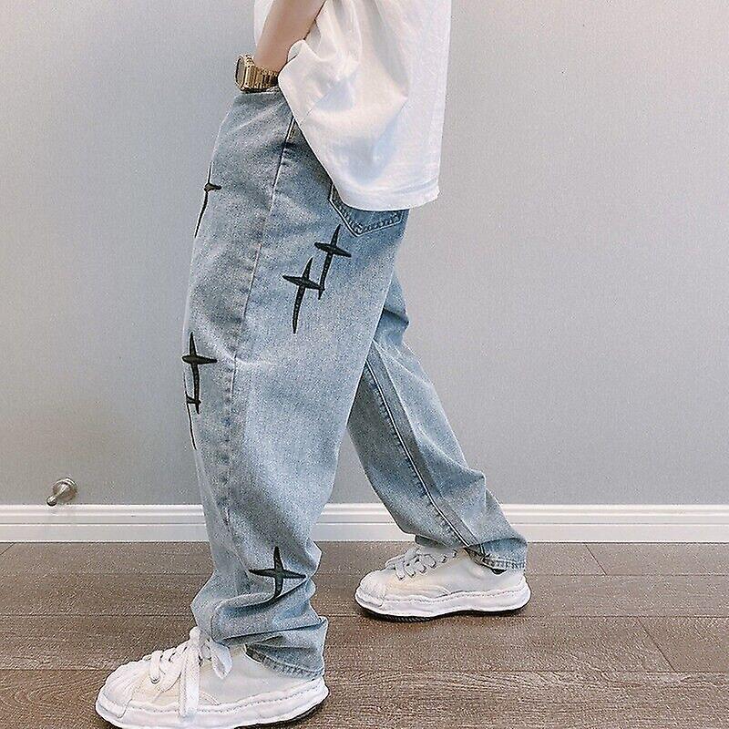 Jeans Men's Straight Loose Loose Autumn New Trend Casual Men's Wide Leg Pants