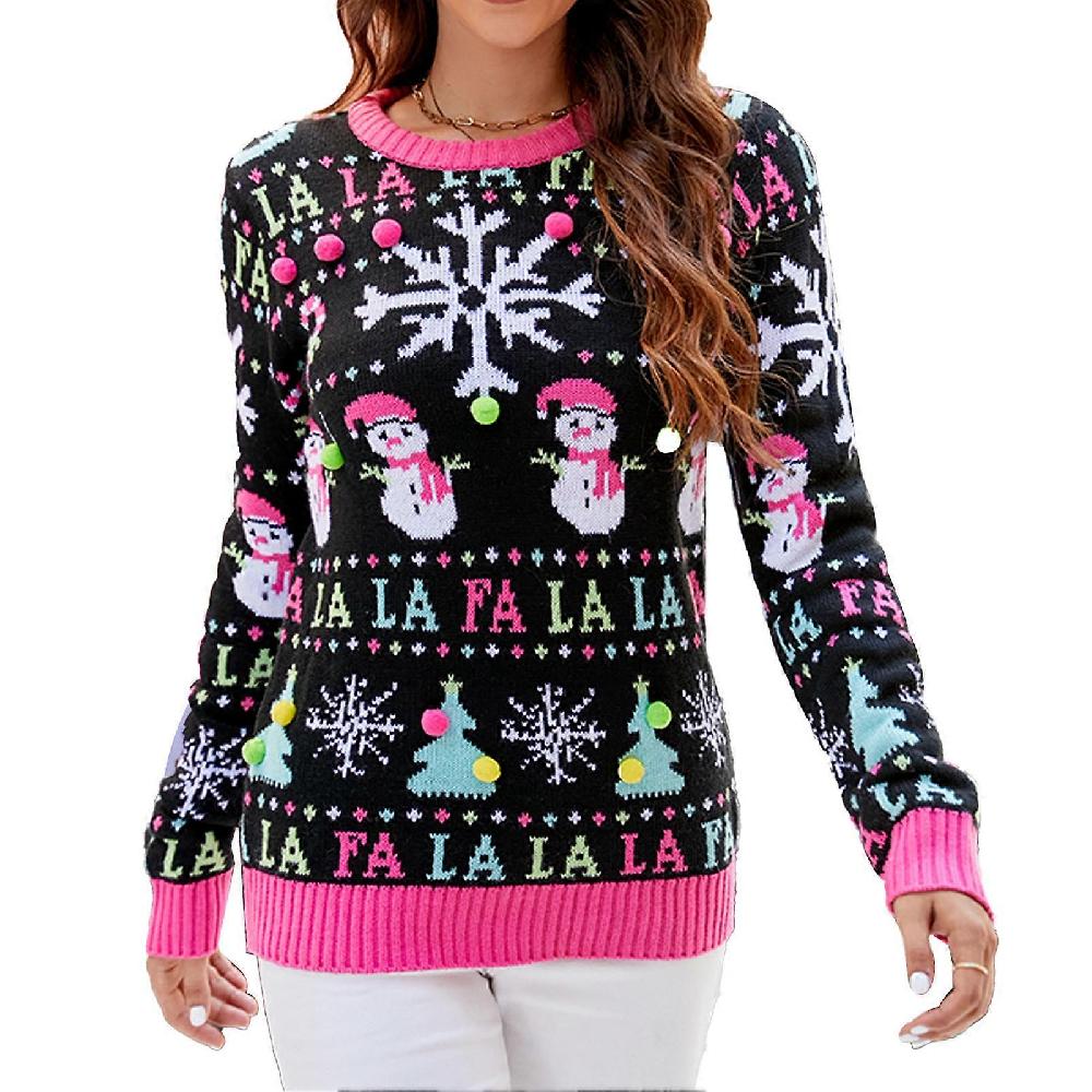 Christmas Sweaters Comfortable Crew Neck Long Sleeve Christmas Sweaters Casual Christmas Sweatshirt for Women A1041 Little Snowman Christmas Sweater M Offerta natalizia