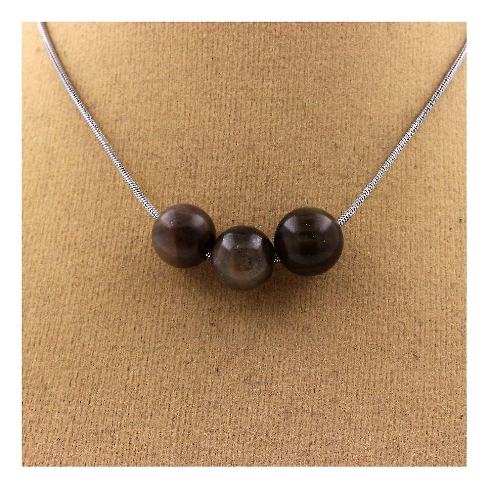 3 Sapphire pearl necklace from Mogok Burma Myanmar 8 mm Officina