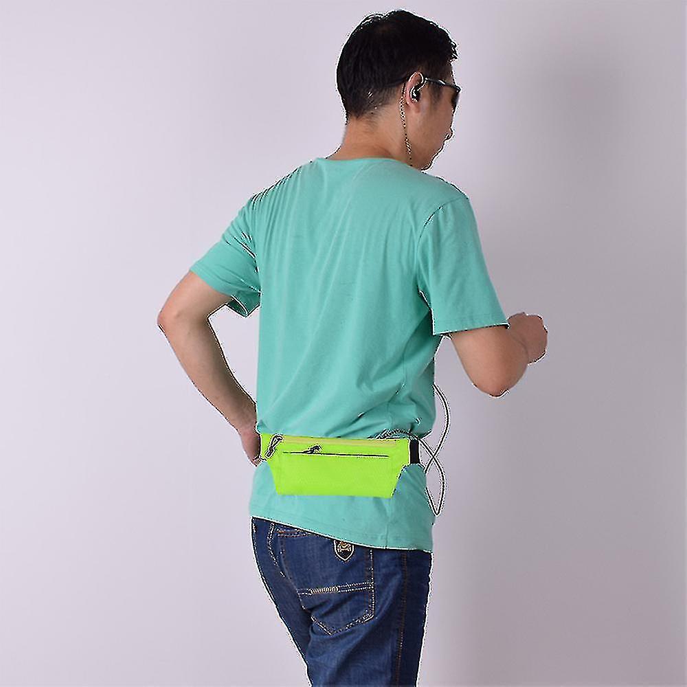 Running Waist Bag Semplice Ultra-sottile a doppio strato cerniera impermeabile Marsupio impermeabile per uomini e donne Sport all'aperto Tempo libero Fitness Marsupio in vita impermeabile Wai Presa