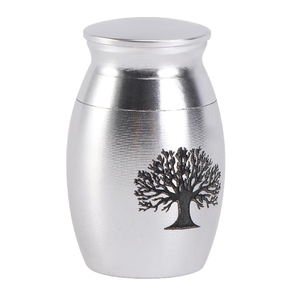 1Pc Pet Cinerary Casket Stainless Steel Pet Urn Classic Pet Ash Urn Can