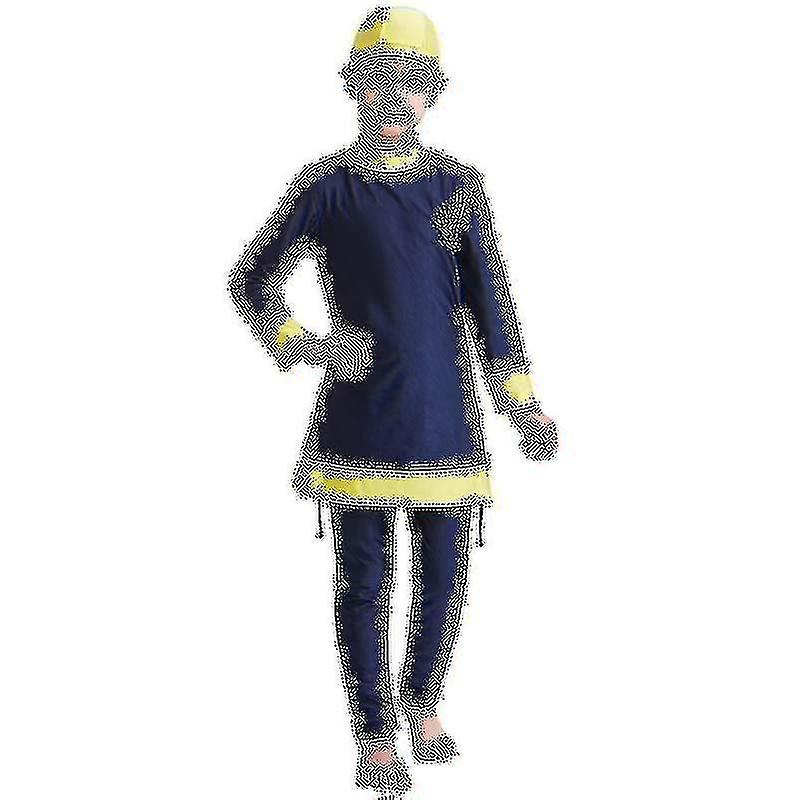 Costume da bagno islamico Bambini Ragazze Modesta Full Cover Musulmano Costumi da bagno Beach Burkini