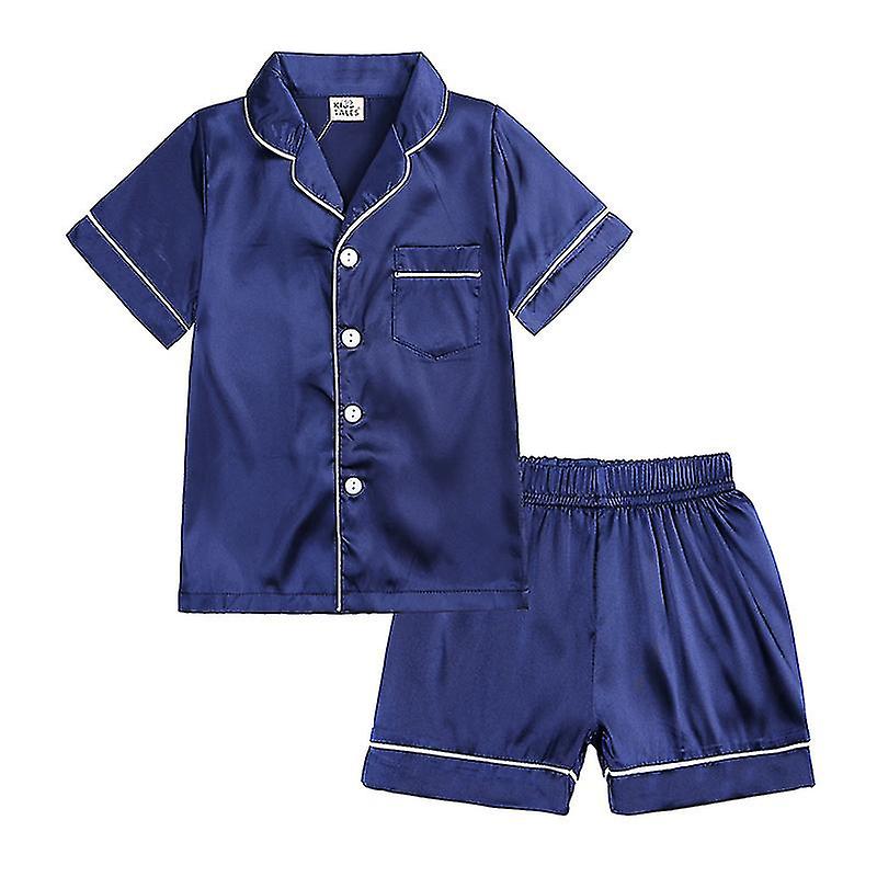 's Imitat Silk Home Clothes Boys And Girls Big 's Silk Ice Silk Pajamas Set Affare Del Giorno