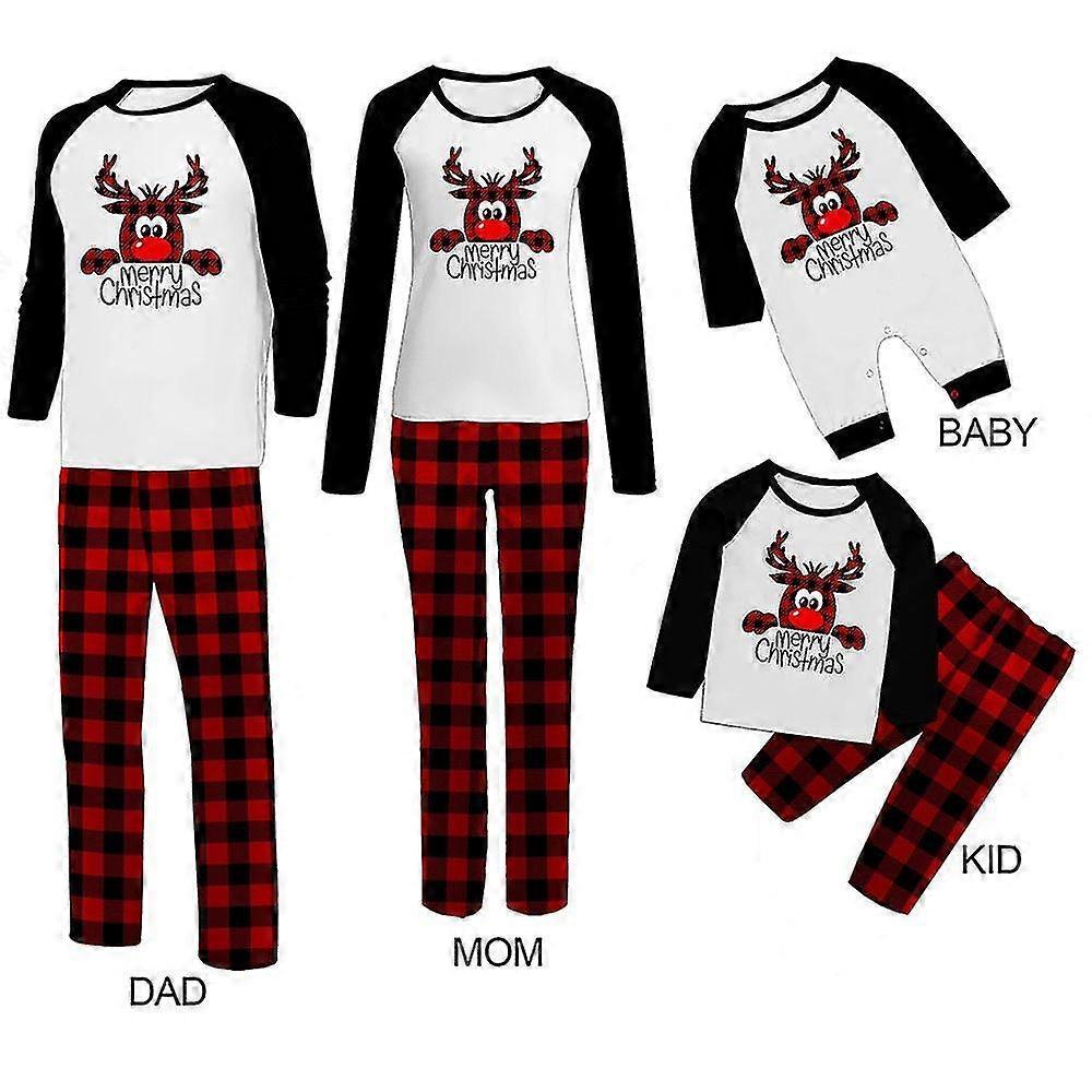 Parent-child Christmas Pajamas Two-piece Set Tops Pants Family Pyjamas Online