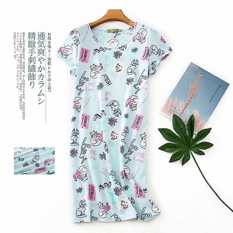 Women's Nightgown Soft Sleepwear Casual Nightgowns & Sleepshirts Cute Sleep Shirts Pajamas for Women M In Vendita