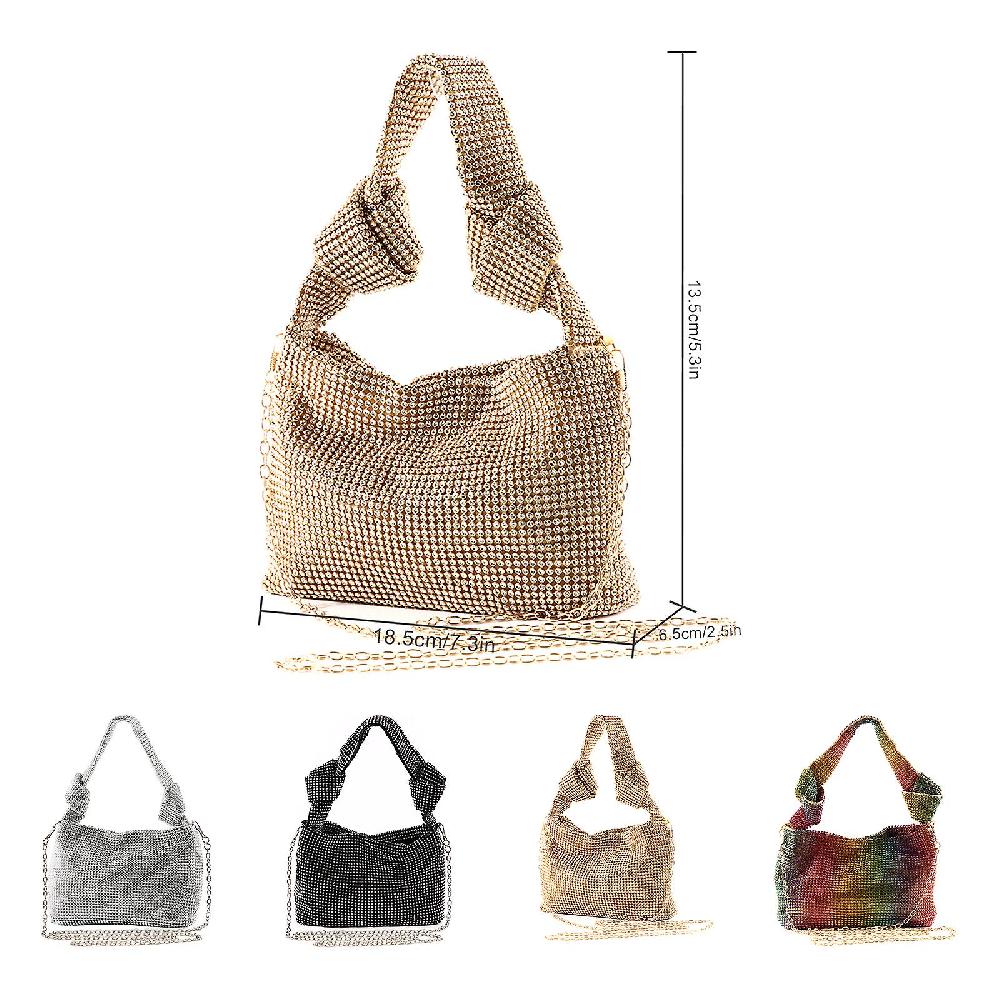 Rhinestone Evening Bag Shiny Dinner Handbag Portafoglio strass da donna