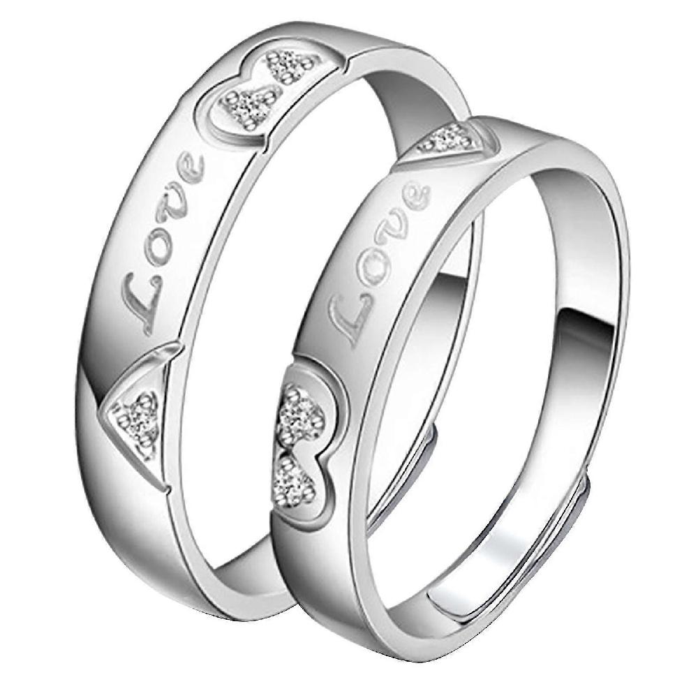 2 Rings Couple Rings Cool Copper Ring With Adjustable Knot Opening Copper Ring Bestseller