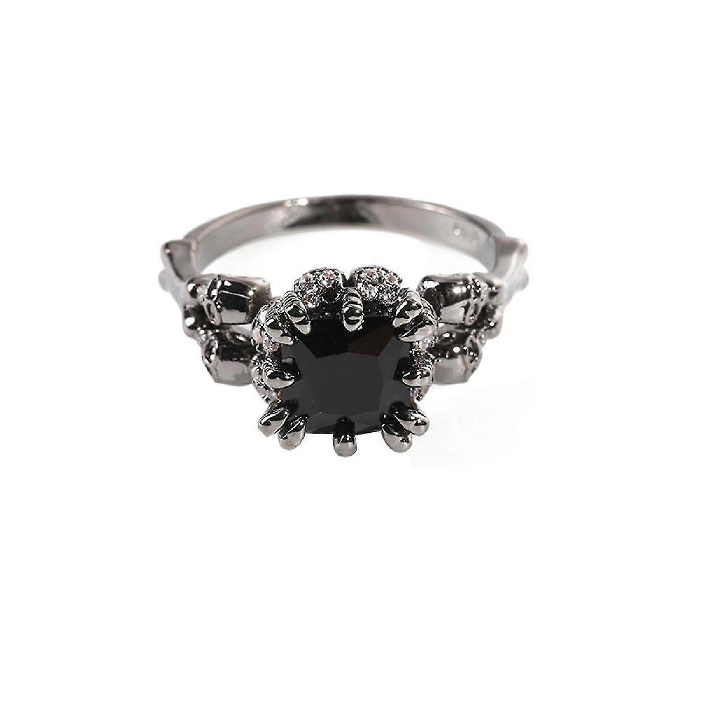 Retro Vintage Rings Halloween Gold Skull Shaped Crystal Ring Women Men Fashion Carving Bridal Jewelry Gift Ritorno libero