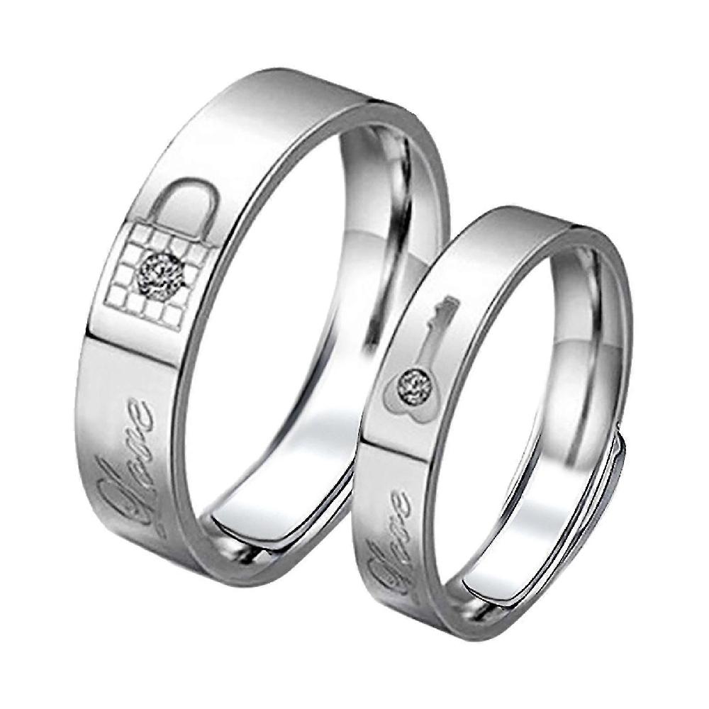 2 Rings Couple Rings Cool Copper Ring With Adjustable Knot Opening Copper Ring Promozione temporanea