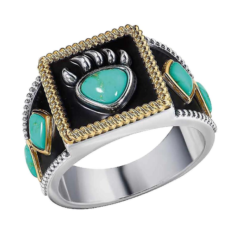Creative Turquoise Bear Claw Ring To Highlight Your Unique Personality Solo un giorno rimasto