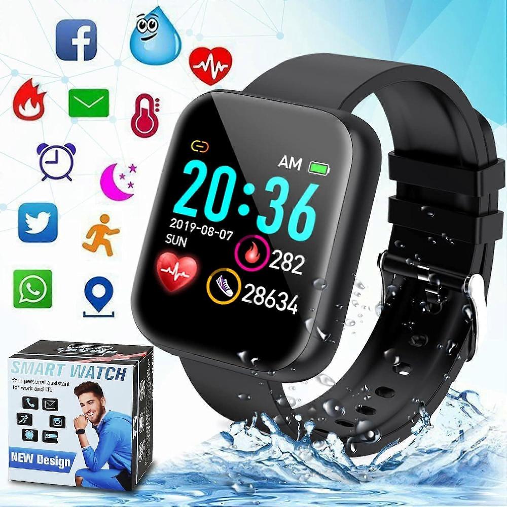 Smart Watch Bluetooth Smartwatch for Android iOS Phones Ip67 Waterproof Fitness Watch Smartwatch Touch Screen Sports Watch with Blood Pressure Heart Enormi sconti