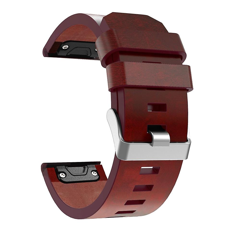 For Garmin Fenix 5x (without Sewing Thread) Leather Strap 50% di sconto per tempo limitato