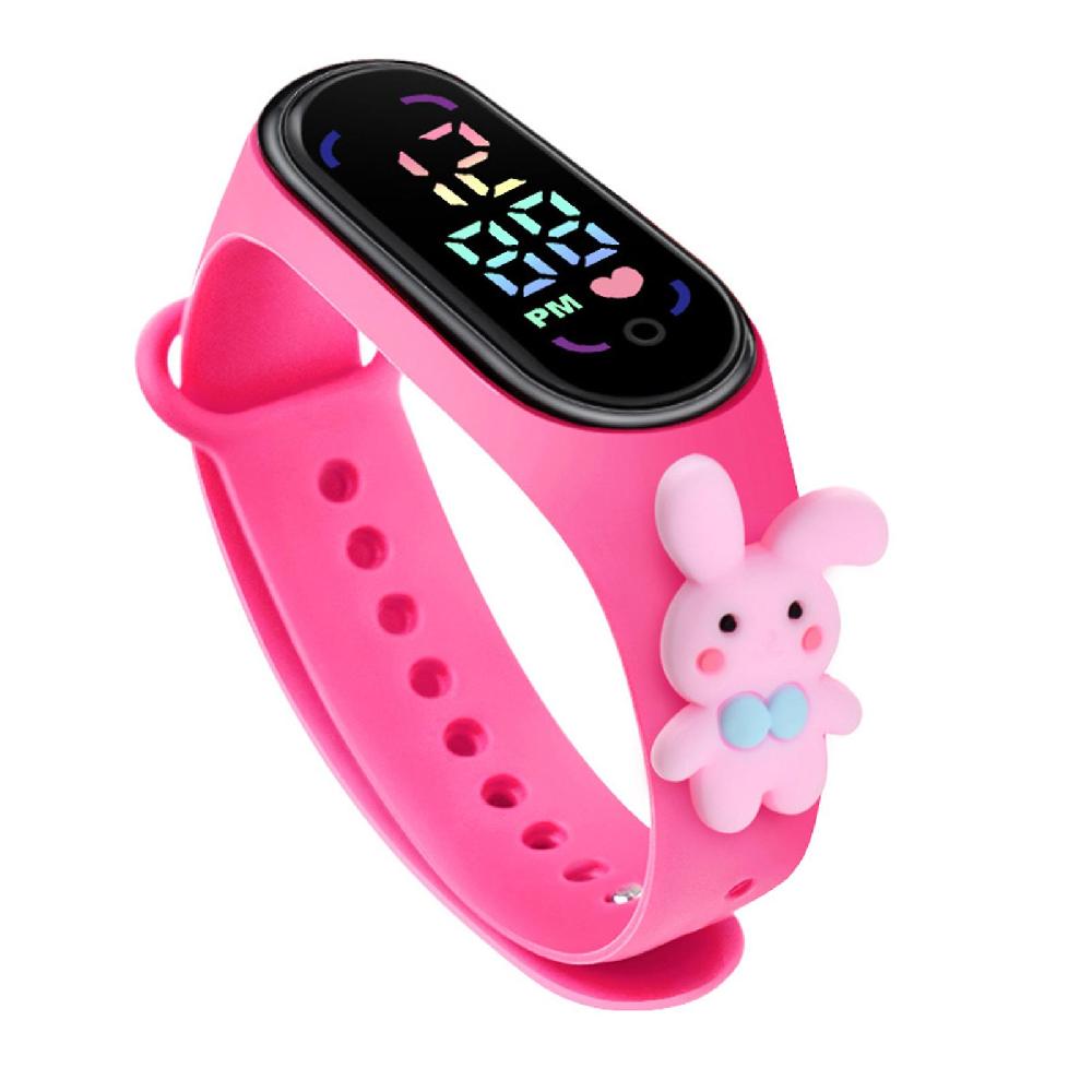 Cartoon Kids Electronic Watch Large Font Screen Accurate Time LED Display Auto Date Full Calendar Weekly Display Watch Promozione