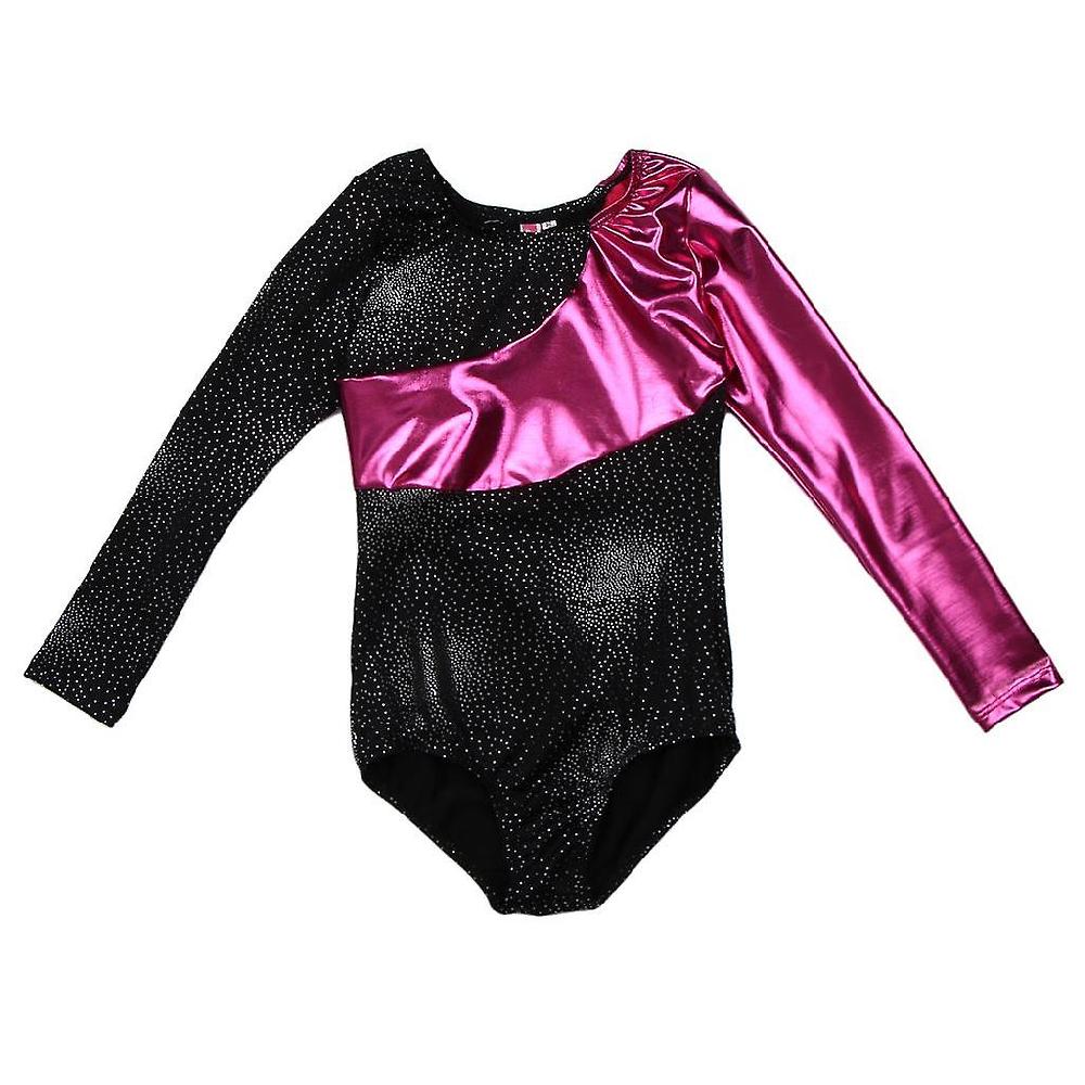 Girls Long Sleeves Leotard Gymnastics Bodysuit Dancewear Jumpsuit Ballet 6(5-6Y) Grandi sconti