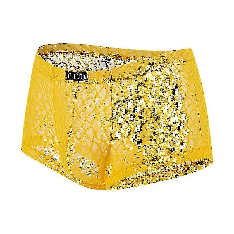 Mens Boxer Sexy Biancheria intima Uomo Pizzo Traspirante Boxershorts Mutande Uomo Solid Boxers Hombre Boxer Shorts Uomo mutandine Nuovo